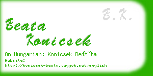 beata konicsek business card